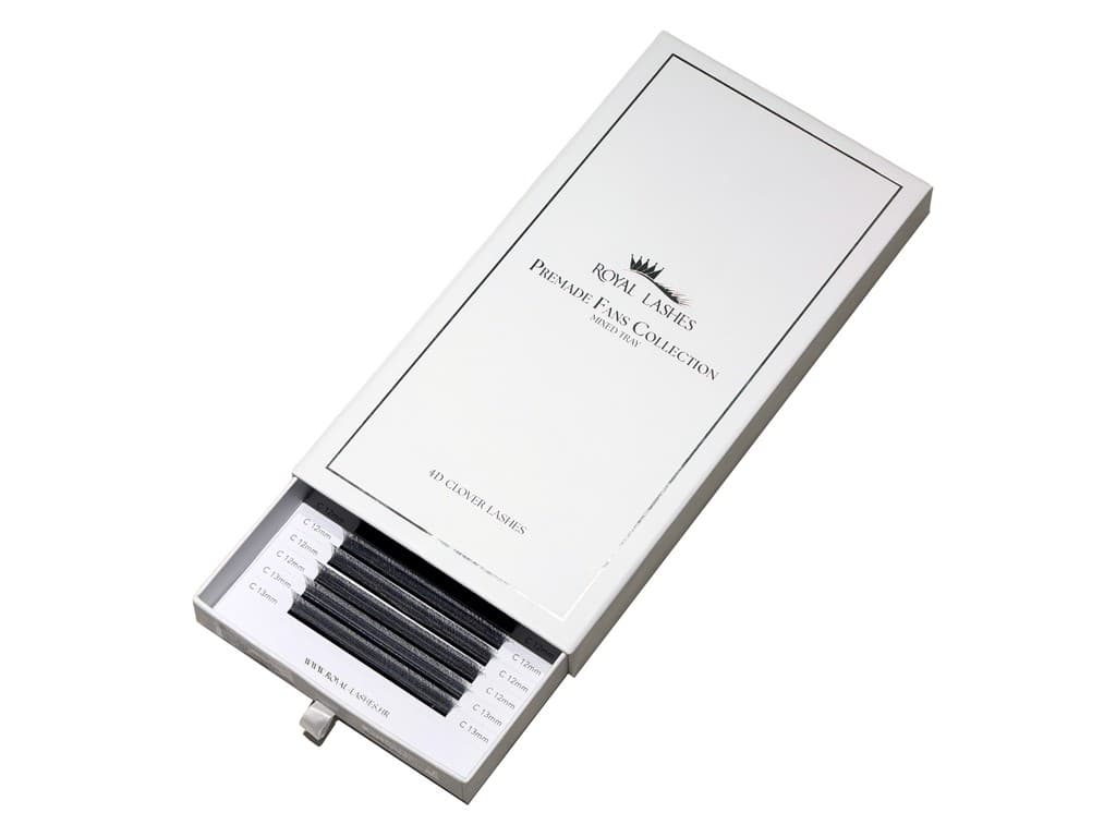 Premade 4D Clover Lashes – Mix 7–13 mm Big Box